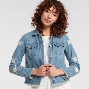 NWT Cupcakes and Cashmere‎ Star Denim Jacket Women’s Size Large